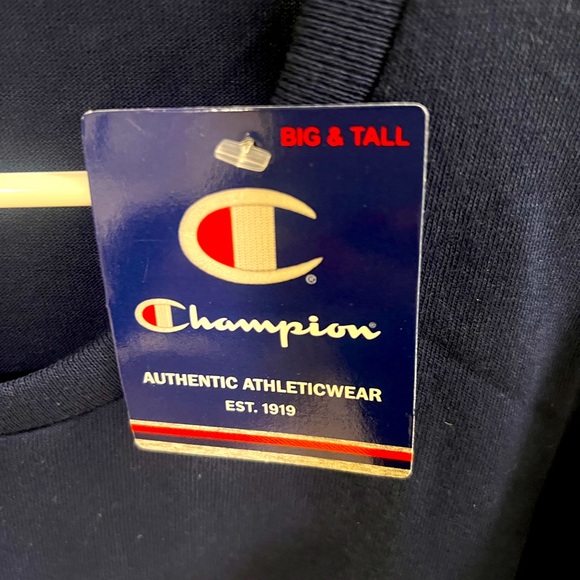 NWT Champion Big & Tall navy blue graphic logo t-shirt Men’s 3XL - Picture 4 of 6